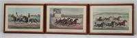 (3) Currier and Ives Prints, A GOOD SEND OFF, ...