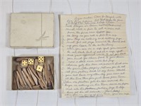 VINTAGE GAME WITH HANDWRITTEN INSTRUCTIONS