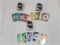 VINTAGE "UNO" CARD GAME DECKS