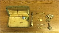 Glasses box with miscellaneous items inside