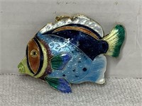 VINTAGE ORNATE CLOISONNÉ FISH FIGURE  2 3/4in