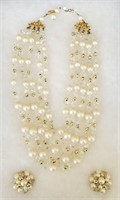 Vintage Schiaparelli Designer Necklace & Earrings