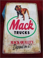 Metal Sign Mack Trucks 12 x 8"