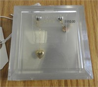 14kt gold heart earrings