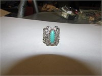 BUTTERFLY RING W/ TURQUOISE STONE - SIZE 9
