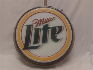 Round Miller Light Beer Light