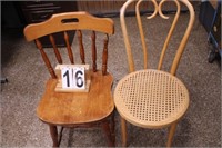Pair of Wooden Chairs 1 is a Cane Bottom Chair