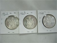 1962-64 50 CENT COINS