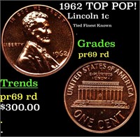 Proof 1962 Lincoln Cent TOP POP! 1c Graded pr69 rd