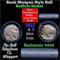 Buffalo Nickel Shotgun Roll in Old Bank Style 'Bel