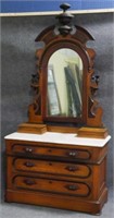 Victorian Marble top Dresser w/ Mirror