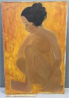 Nude Portrait Oil Painting on Canvas
