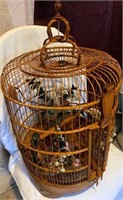 ORNATE WOOD BIRD CAGE NICE