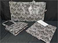 3 New with Tags Valerie Brown/Gray Paisley Bags