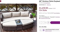 WF421 89'' Outdoor Patio Daybed