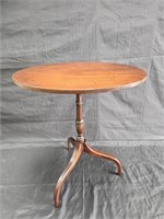 Antique walnut English tilt top table with
