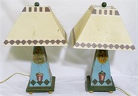 Pair Decorative Lamps 24"