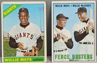 1966-67 Topps Willie Mays Baseball Cards