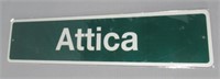 Attica Metal Sign.