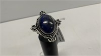 German Silver Lapis Ring Size 7