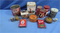 Vintage Tins & Glass Bottles