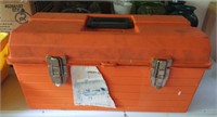 Orange Tuff-Box with contents