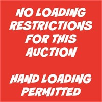NO LOADING Restrictions for this sale!