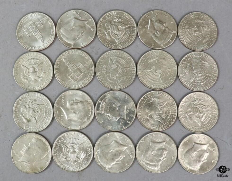 Kennedy Half-Dollars 1973-1999 / 20 pc