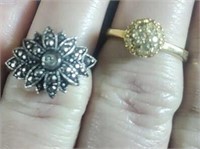 Pair of beautiful costume rings