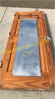 Interior six panel wood door with mirror