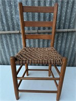 Wood Chair with Rope Seat