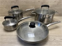 8 Piece Martha Stewart Stainless Steel Cookware