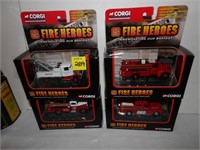 4-Corgi Fire Vehicles