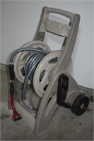 Hose Mobile Reel w/ Garden Hose + Sprayer