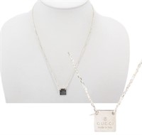 Gucci Square Plate Tag Necklace