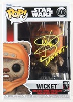 Autographed Warwick Davis Star Wars Funko Pop