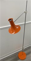 MCM Adjustable Floor Lamp Orange