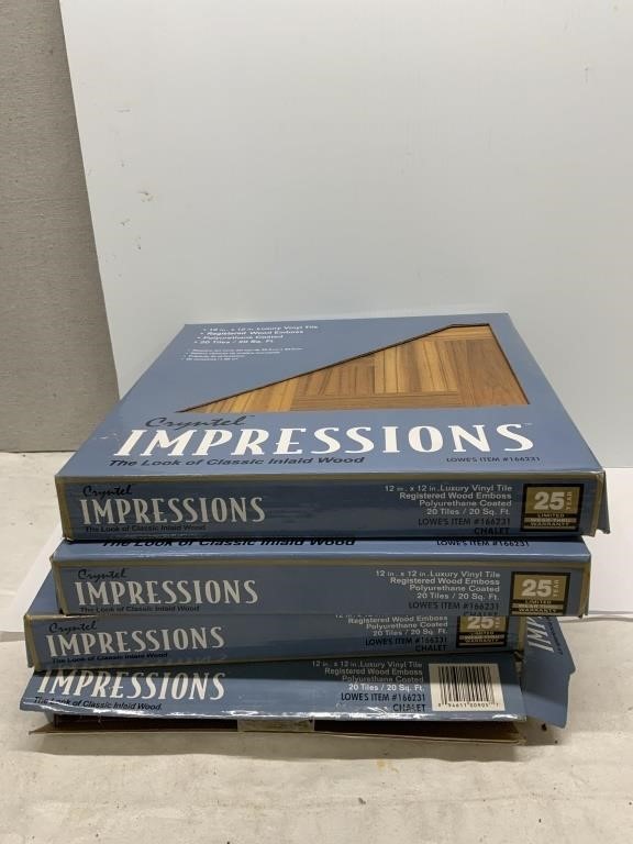 Lot Of 4Pks Impressions Luxury Vinyl Tiles