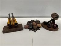 Selection of Smokers Pipes and Stands