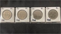 (4) 1968 $1 Coin