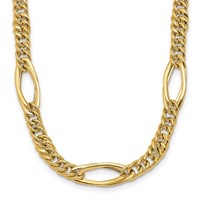14 Kt- Polished Fancy Link Design Necklace