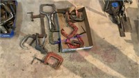 Box of misc clamps