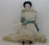 19TH C. HERTWIG GERMAN CHINA HAND PAINTED DOLL