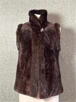 Custom Reversible Sheared Mink Fur & Leather Vest