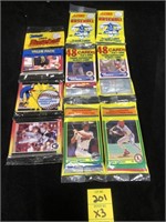 (2) 1990 Score Card Packs, Sealed, (1) 1989
