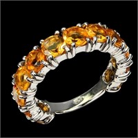 Natural Unheated Citrine Ring