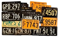 Collection of 1940-1960's Texas License Plates