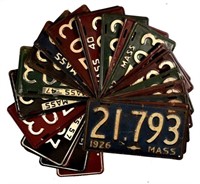 Collection Massachusetts License Plates 1926-1964