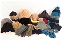 15+Pcs. Hats & Gloves, Claiborne, NC Panthers+++