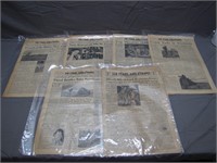 6 Antique Stars & Stripes US Newspapers 40's WWII